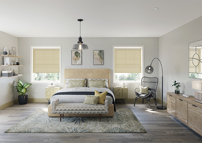 Tea Leaves, Golden Green - Twist&Fit Roller Blind - Image 8